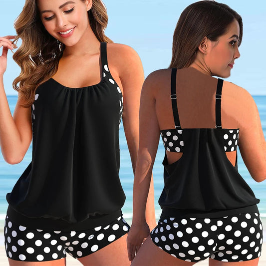 BLACK & WHITE Polka Dot Swimwear Two Piece